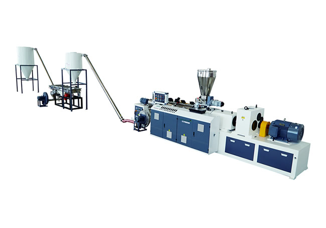PVC conical twin screw granulation extrusion line